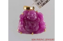 Mặt ruby di lạc bịt vàng 3